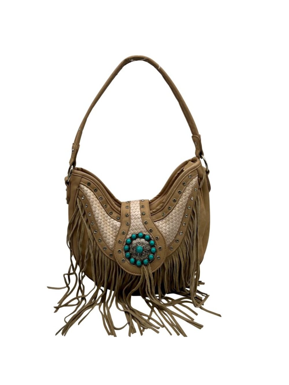 Beige Western-Style Shoulder Bag